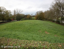 View to the north on the west bank of the Ypres-Ijser canal at Ypres.